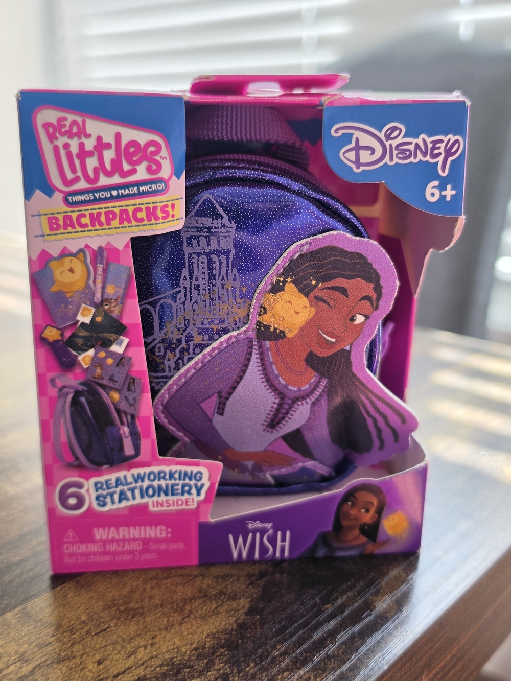 Disney Wish Real Littles Purple Glitter Mini Backpack